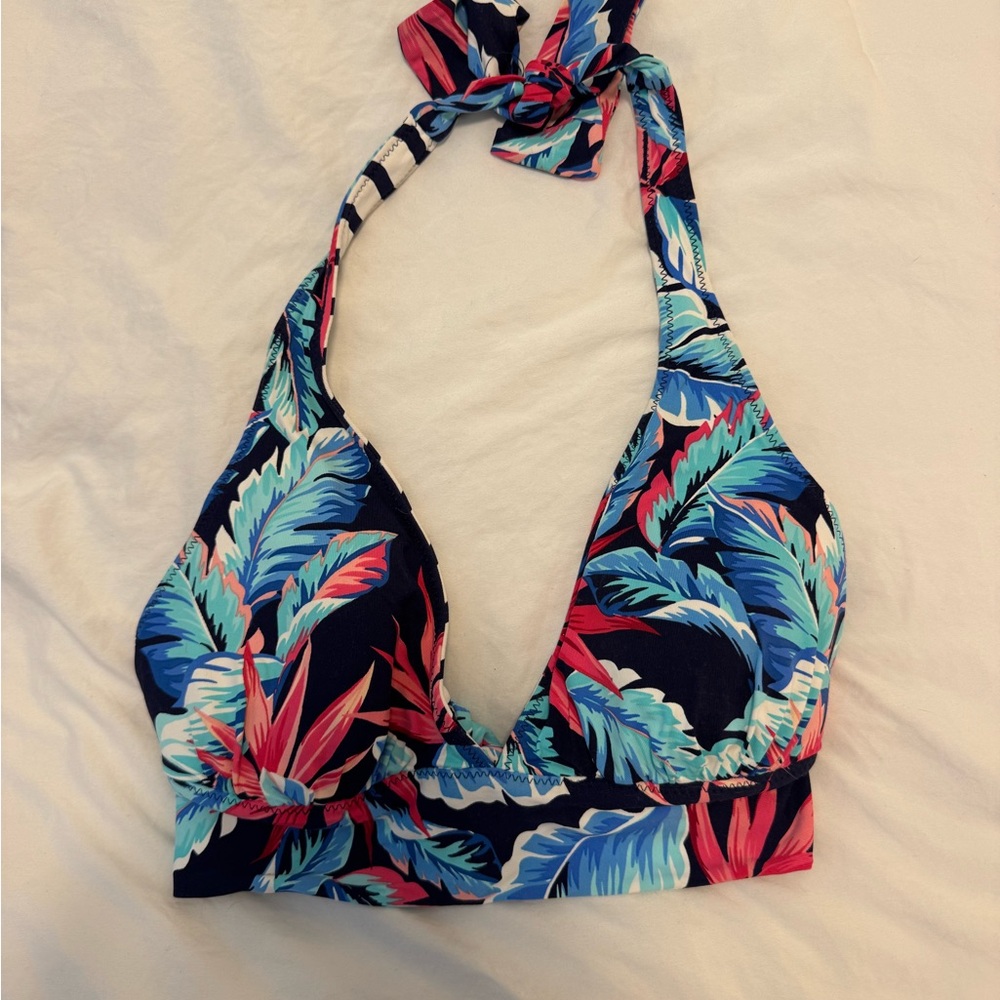Tommy Bahama Striped and Tropical reversible bikini top